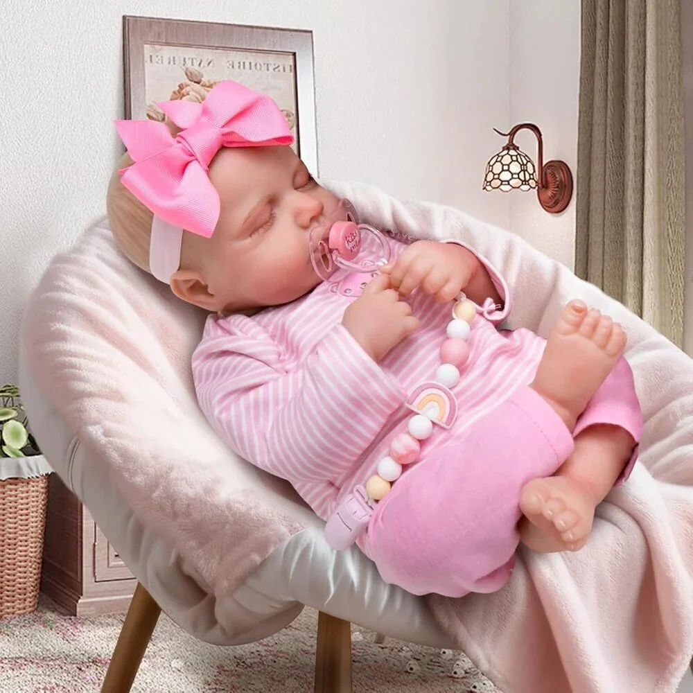 🆕20inch Soft Cloth Body Newborn Baby Dolls Poseable Limbs Real Life Doll Girl